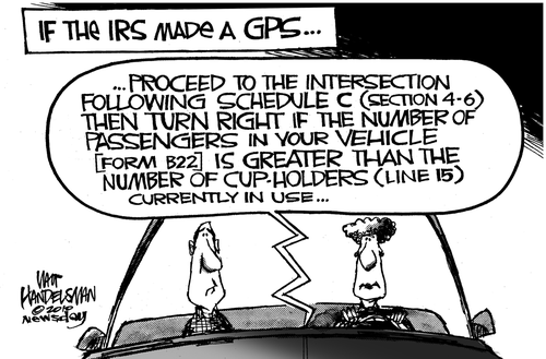 If the IRS made a GPS... cartoon
