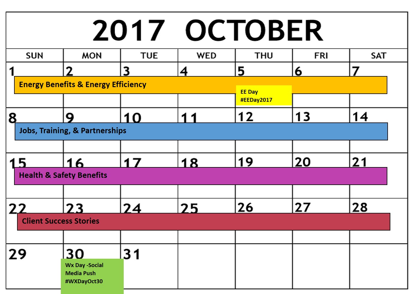 WAP Day Calendar